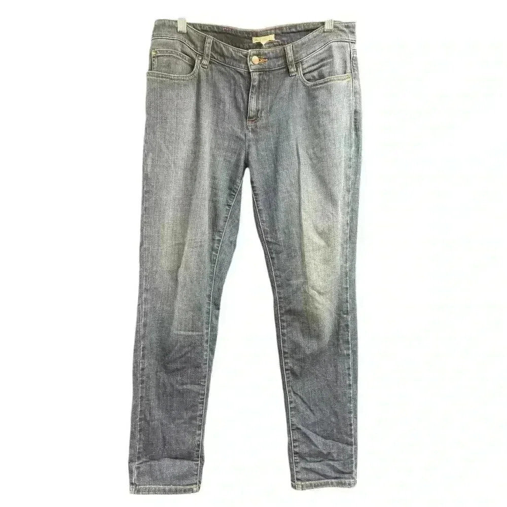 Eileen Fisher Straight Light Wash Denim Soft Organic Cotton Jeans Size 6